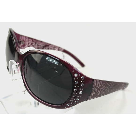 Polarized Women's Dark Burgundy w/ SilverRhinestones H0008 FRAMES ONLY - Picture 5 of 12